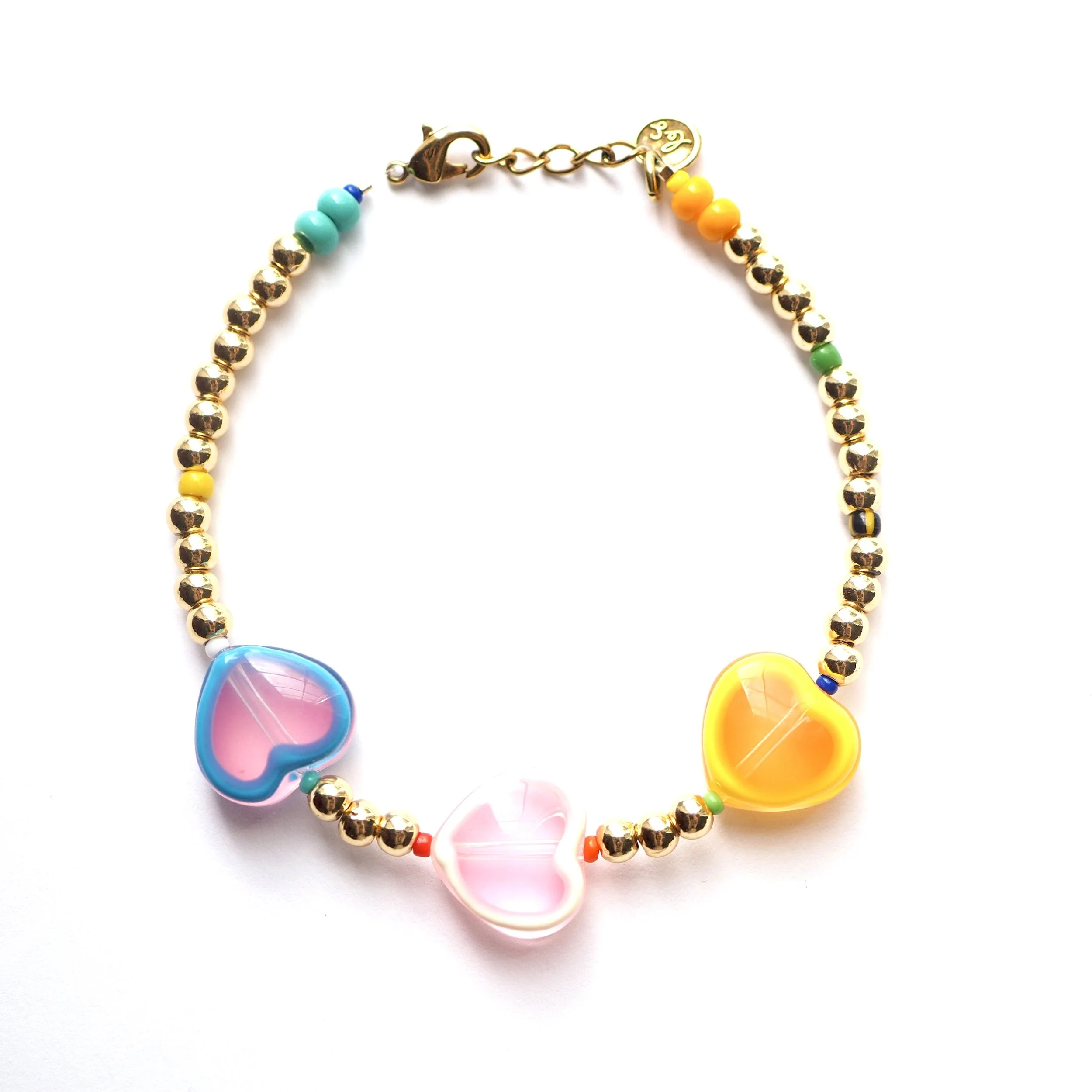 Heart Flare Brass Bracelet