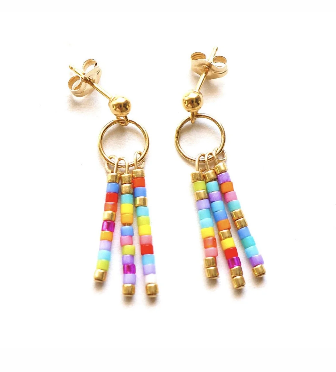 Mini Dangly Earrings / Happy