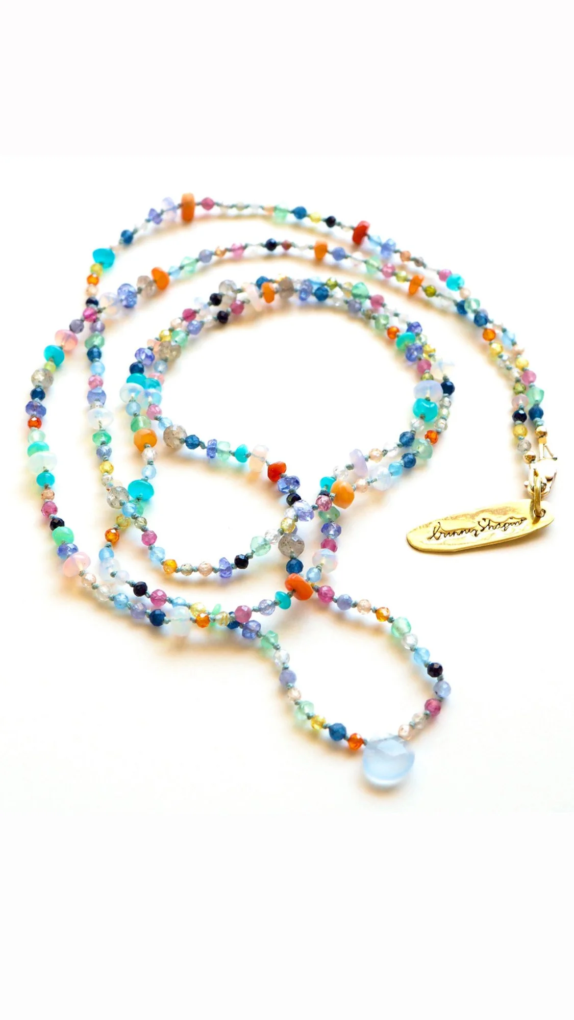 Knotted Blue Topaz Necklace