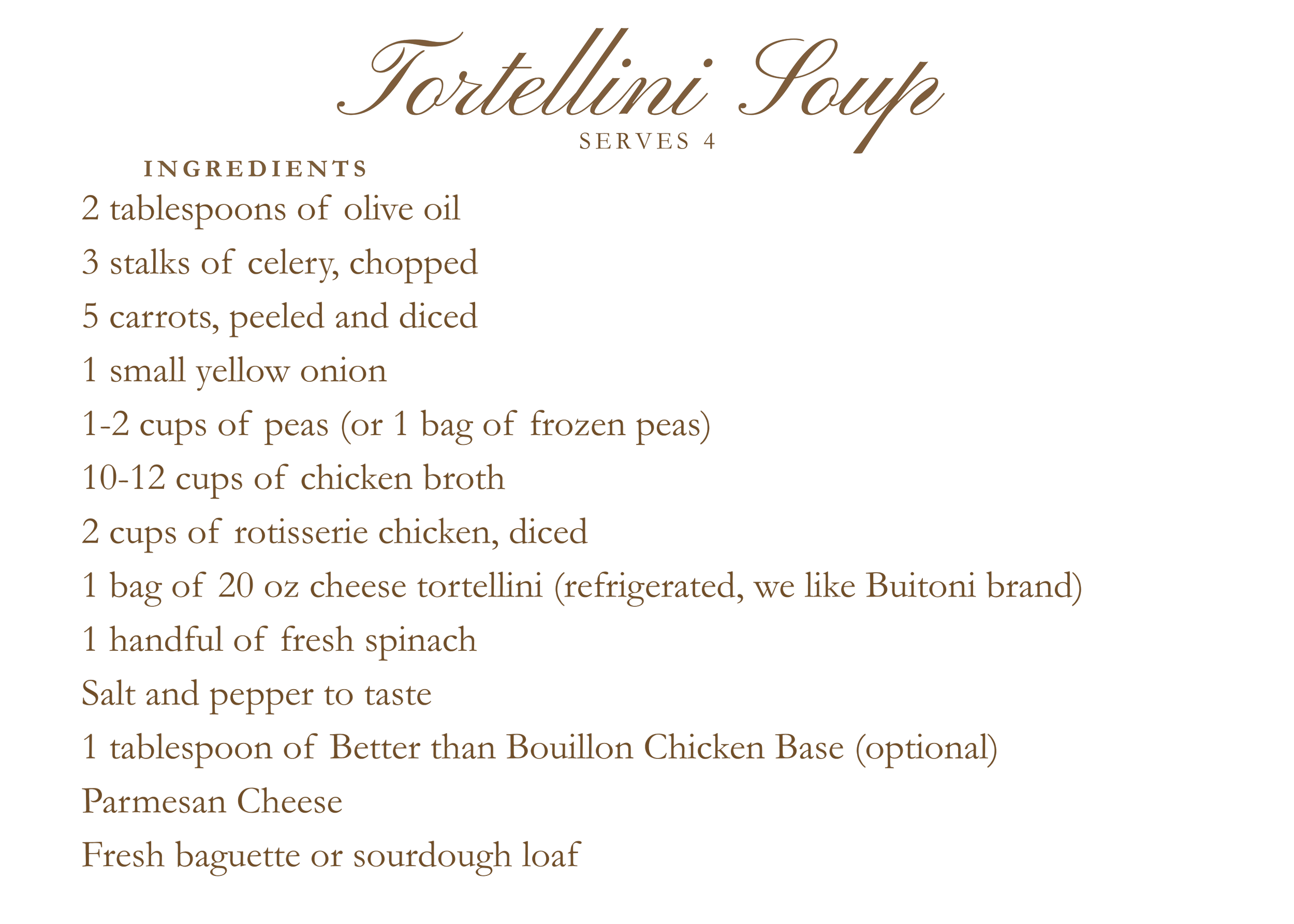 Tortellini soup recipe.