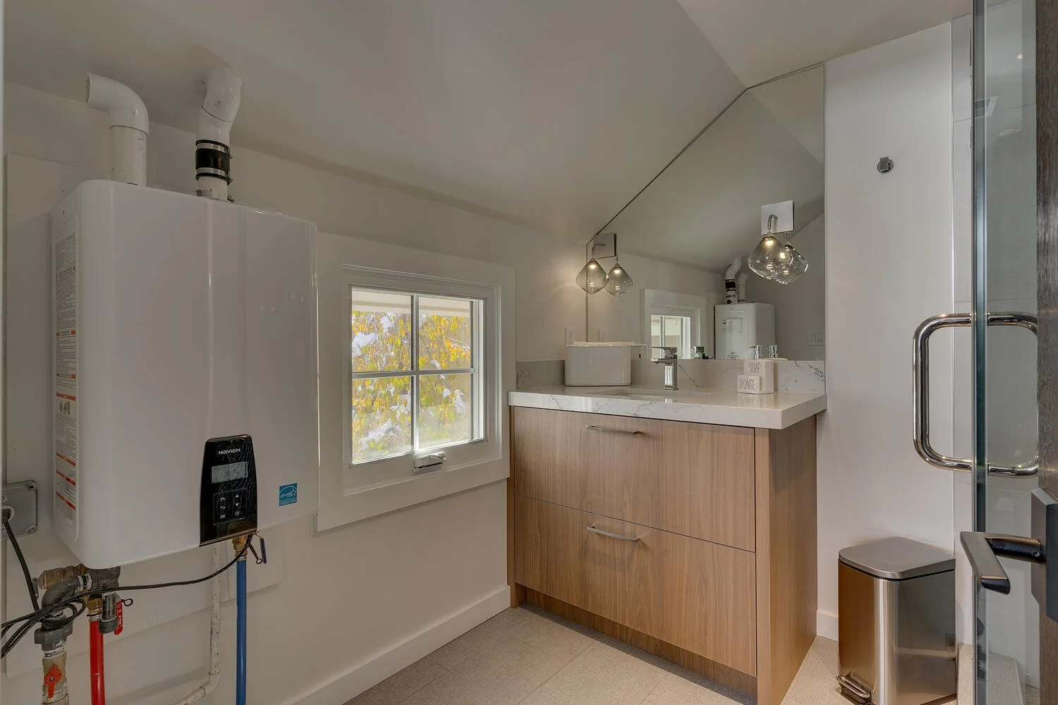 A custom office for a custom home builder in beautiful Truckee, California located in the historic district. 