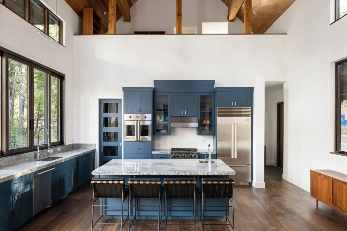 A custom home on the shores of Lake Tahoe in Tahoma, California inspired by nature, Japandi style and a new take on old Tahoe style.