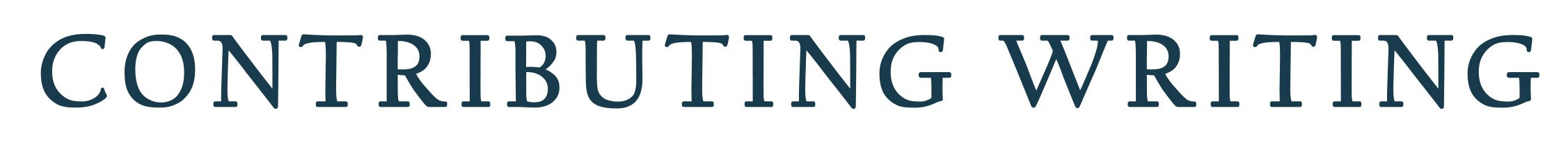 Text logo reading 'Contributing Writings' in large uppercase letters.