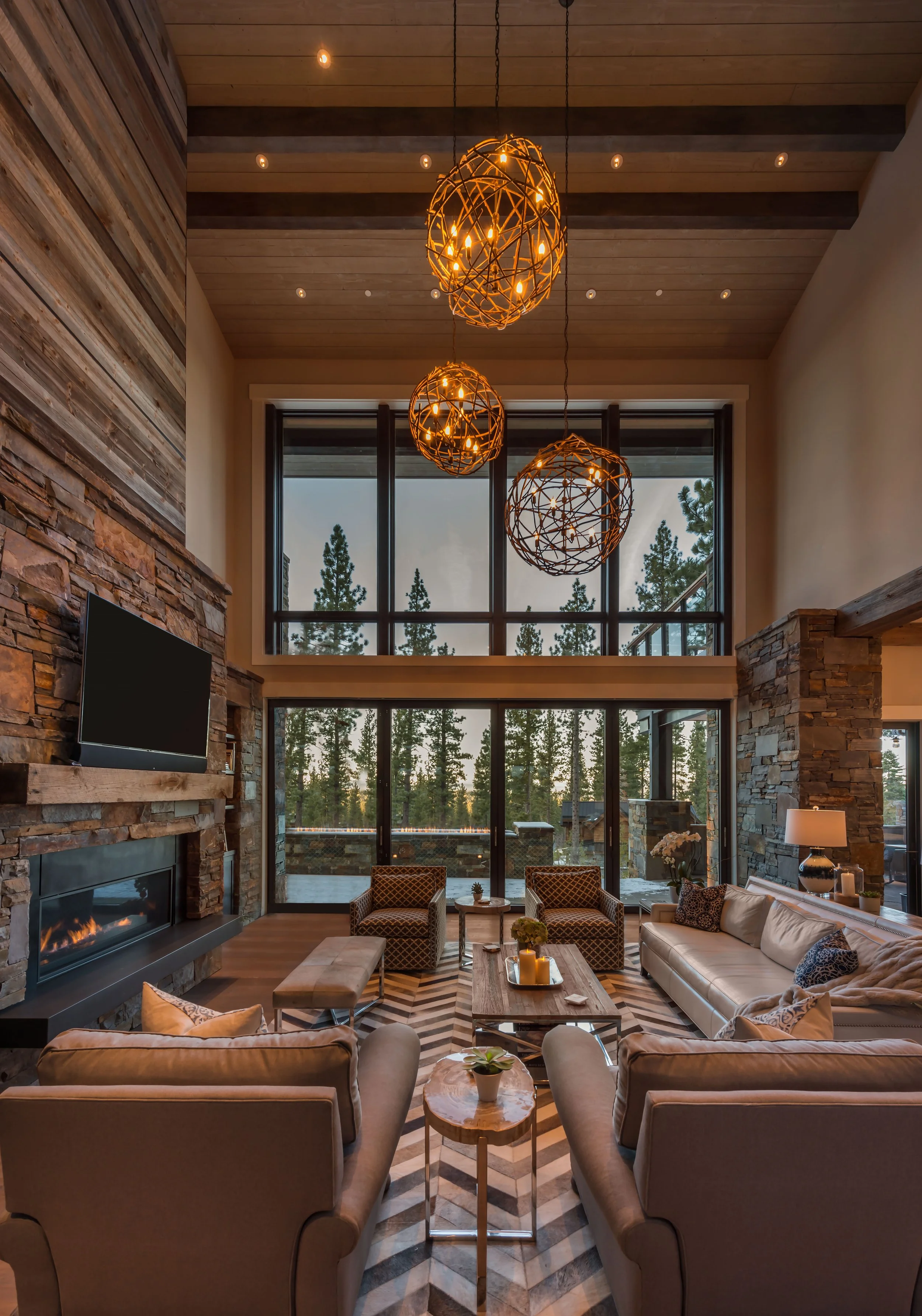 Transitional Mountain Lake Tahoe Home