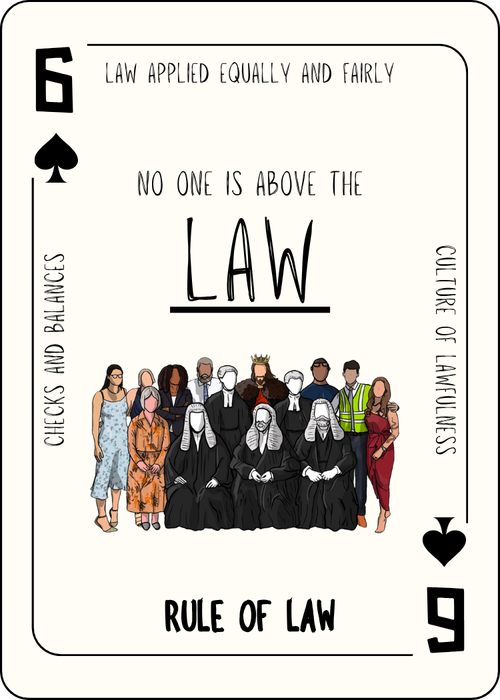 Poster Playing Card Informed Rule of Law - Educational Resource — Rule ...