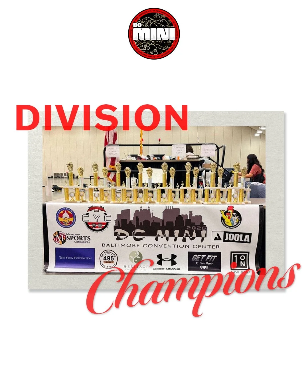 Congratulations to all the champions for this years DC Mini!

Looking forward to seeing everyone next year!
