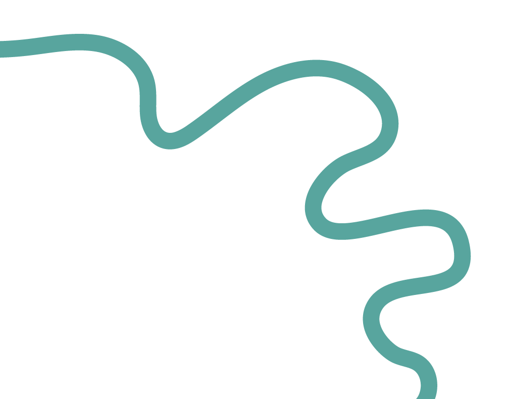 Teal squiggle illustration