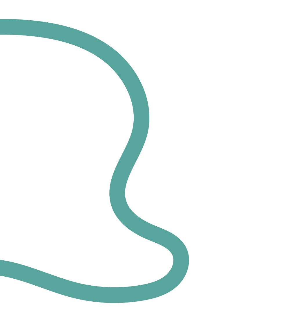 Teal squiggle illustration