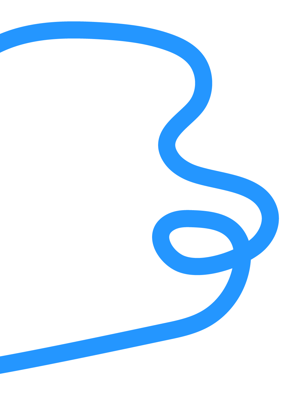 Blue squiggle illustration