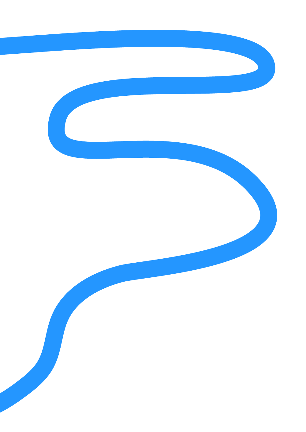 Blue squiggle illustration