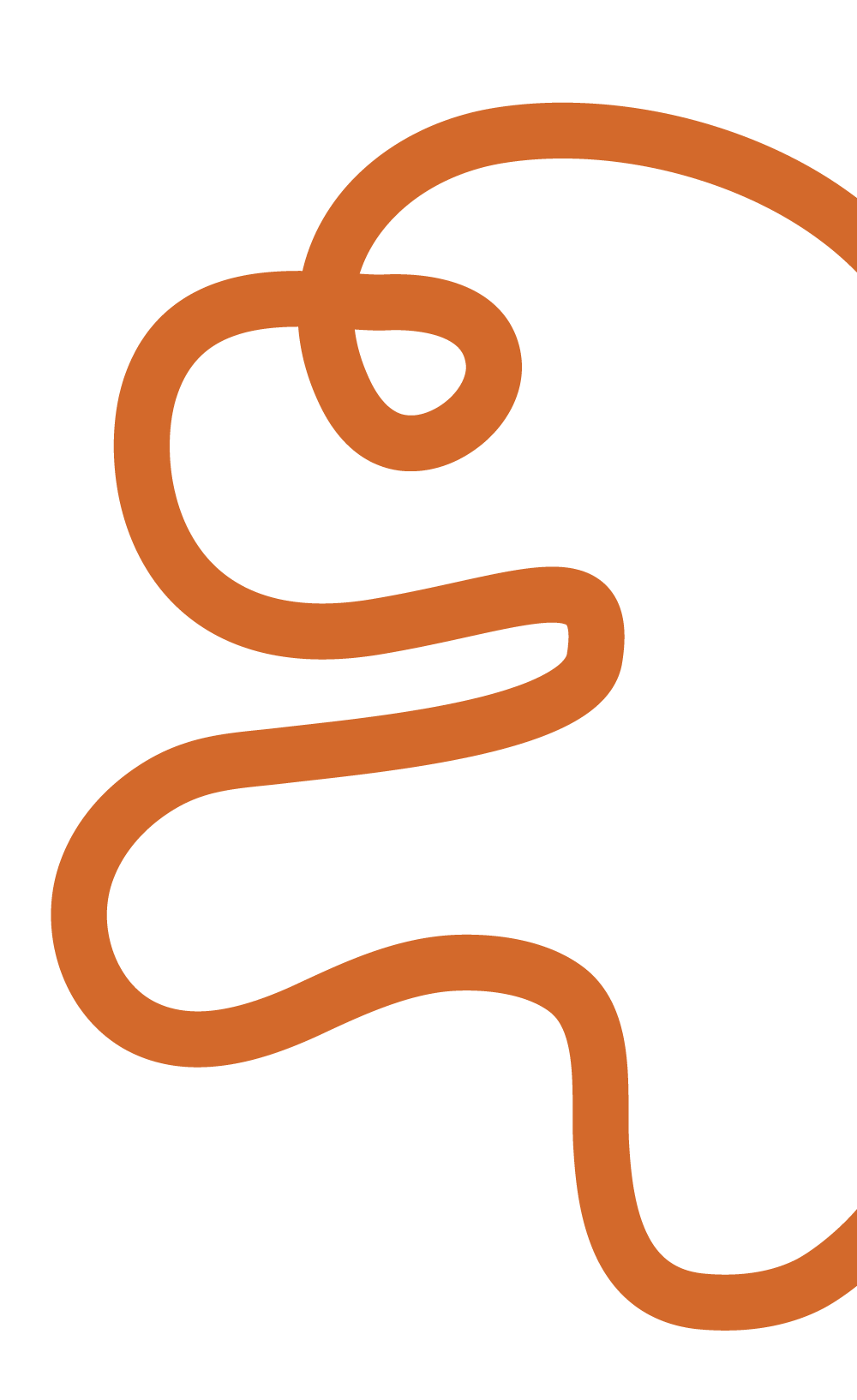 Orange squiggle illustration