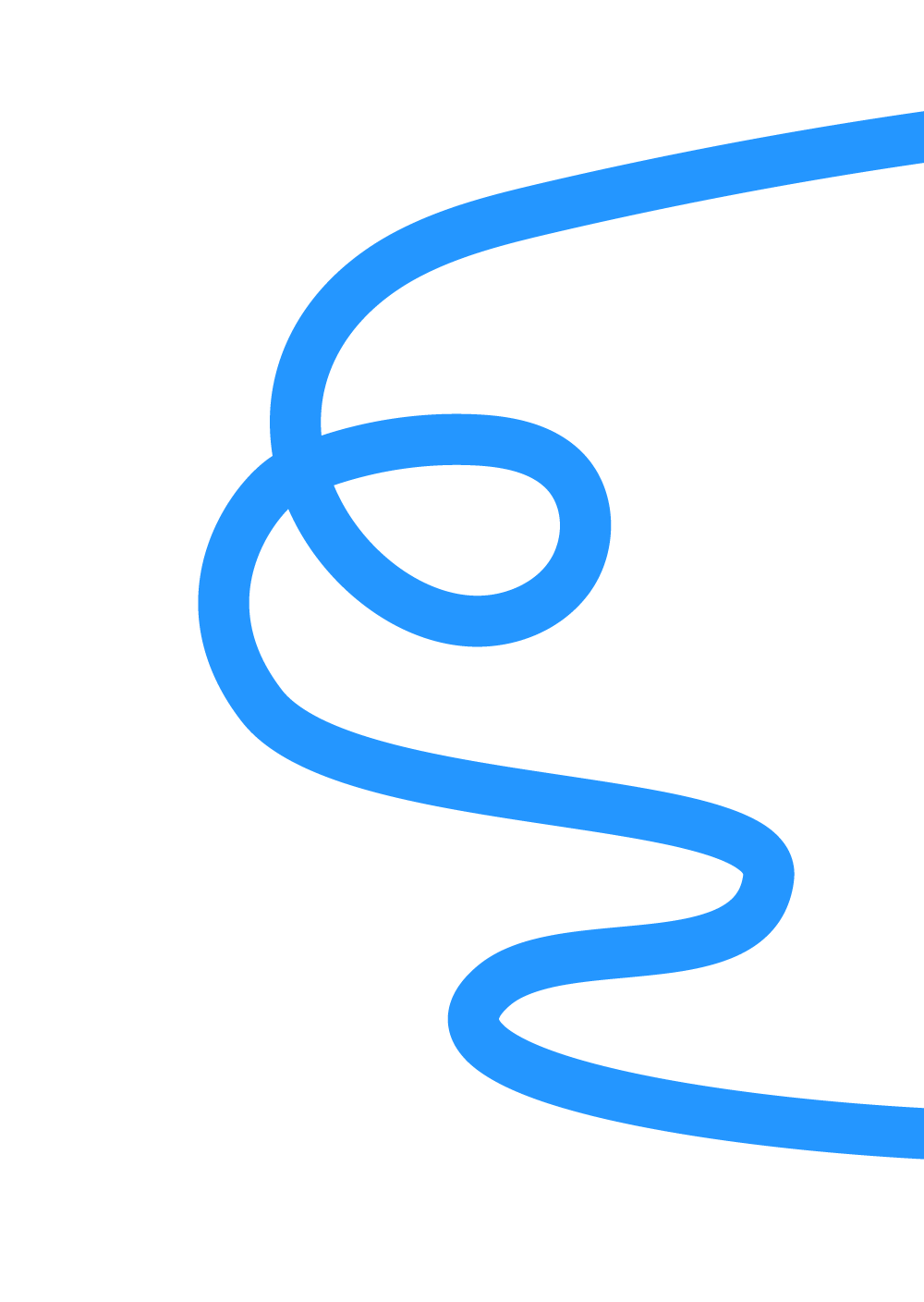 Blue squiggle illustration