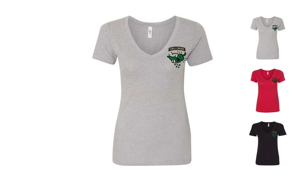 Women's V-Neck Chili Crush Tee
