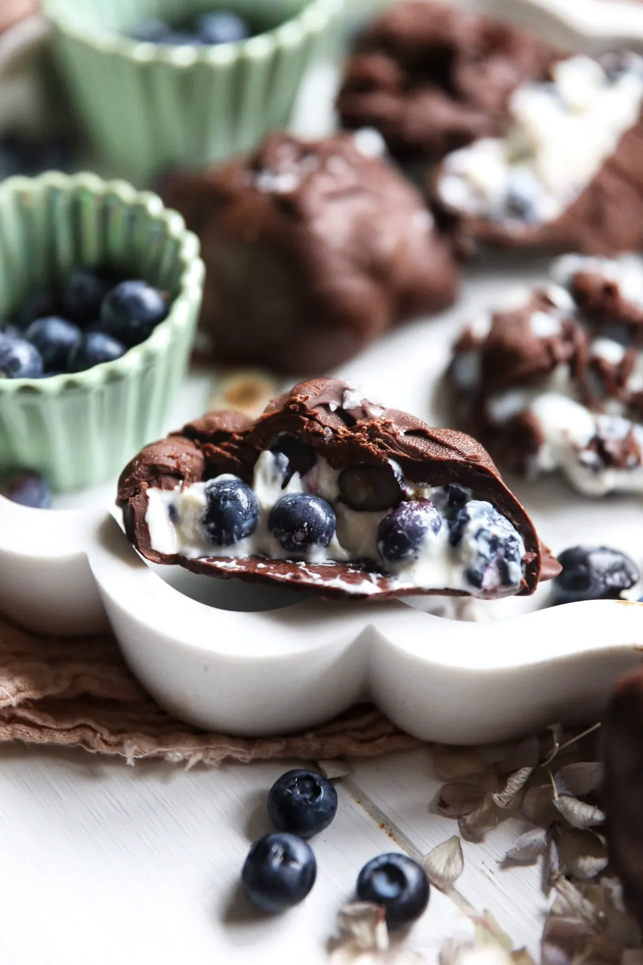 Coconut Bliss Blueberry Chocolate Patties