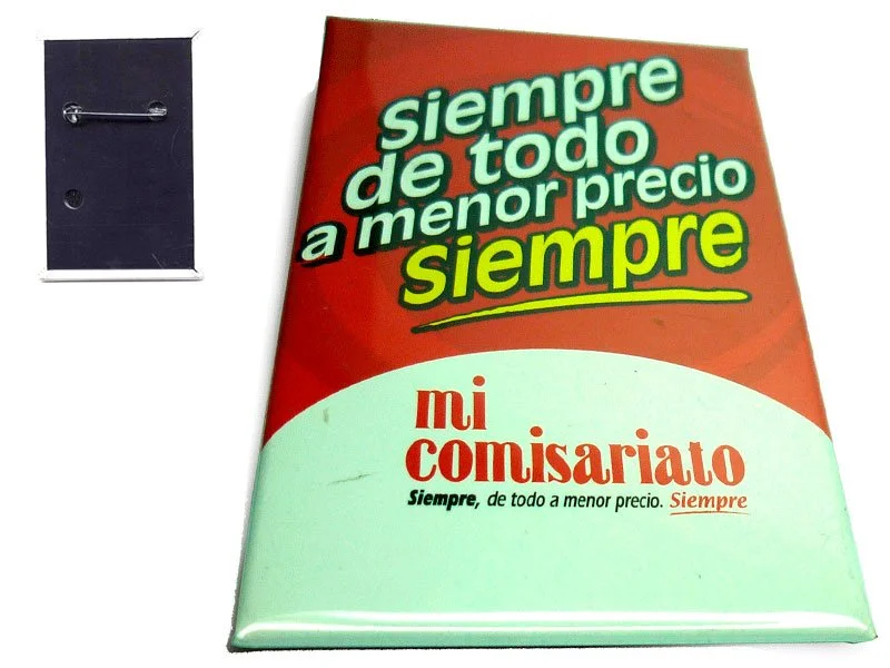 Botón Rectangular 5,3cm x 8cm con Imán