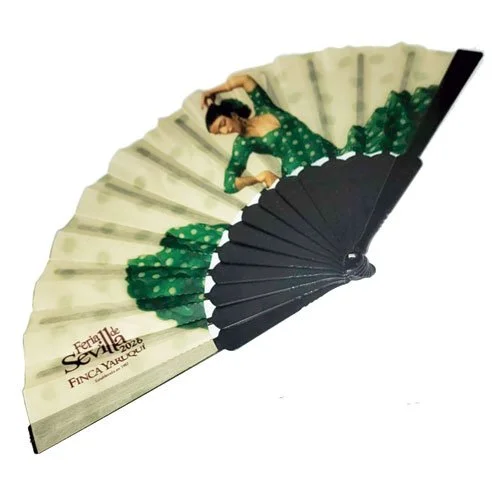 Abanico Flamenco Impresión Full Color en Tela