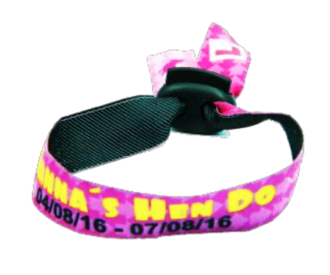 Pulsera Tela Damasco Full Color 15 mm - Hebilla Deslizable