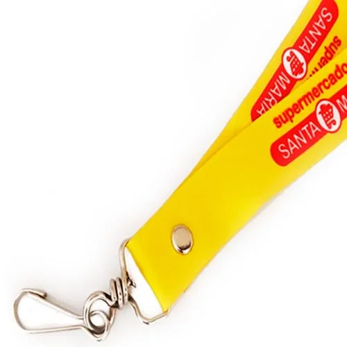 Cinta 19mm Satín Full Color - Mosquetón Metálico Simple Giratorio