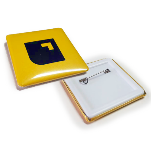 Botón Cuadrado 5,3 cm x 5,3 cm con Imperdible