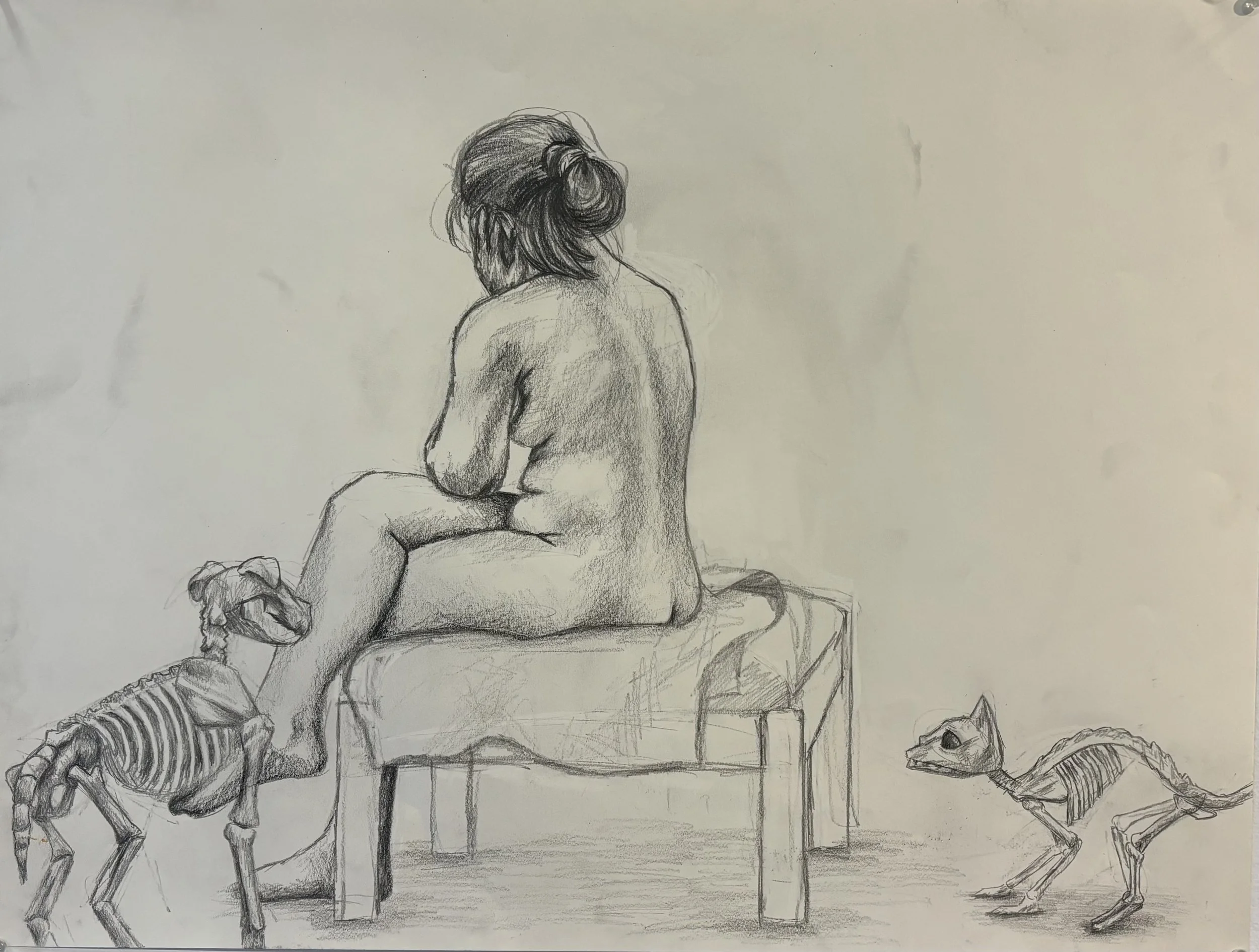 "Halloween Study", 2024, Graphite