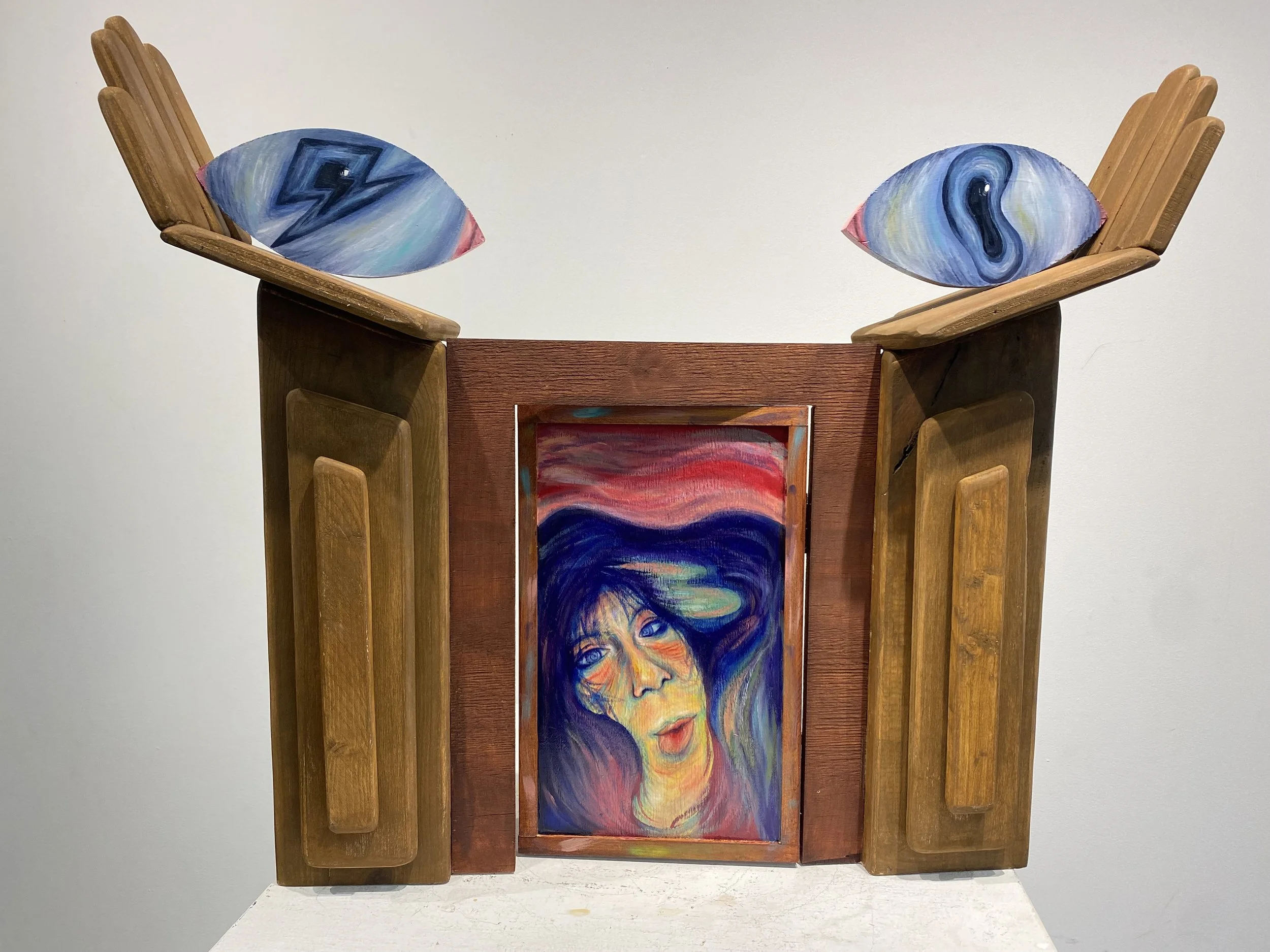 Pt. 2 "A Look Inside", 2022, Mixed Media Wood Sculpture