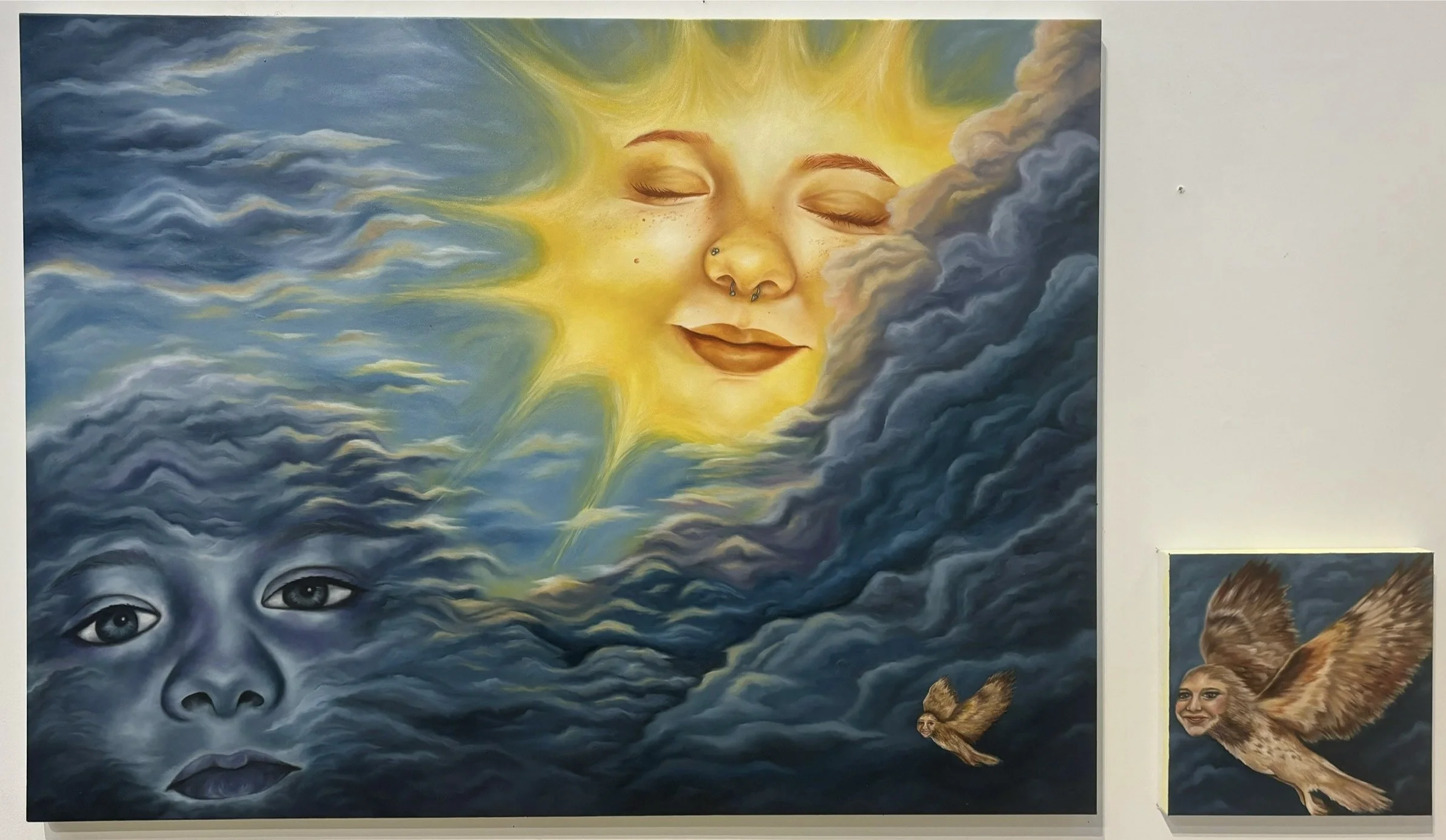 "'You are my Sunshine' Sung by Mama Bird", 2025, Oil Painting