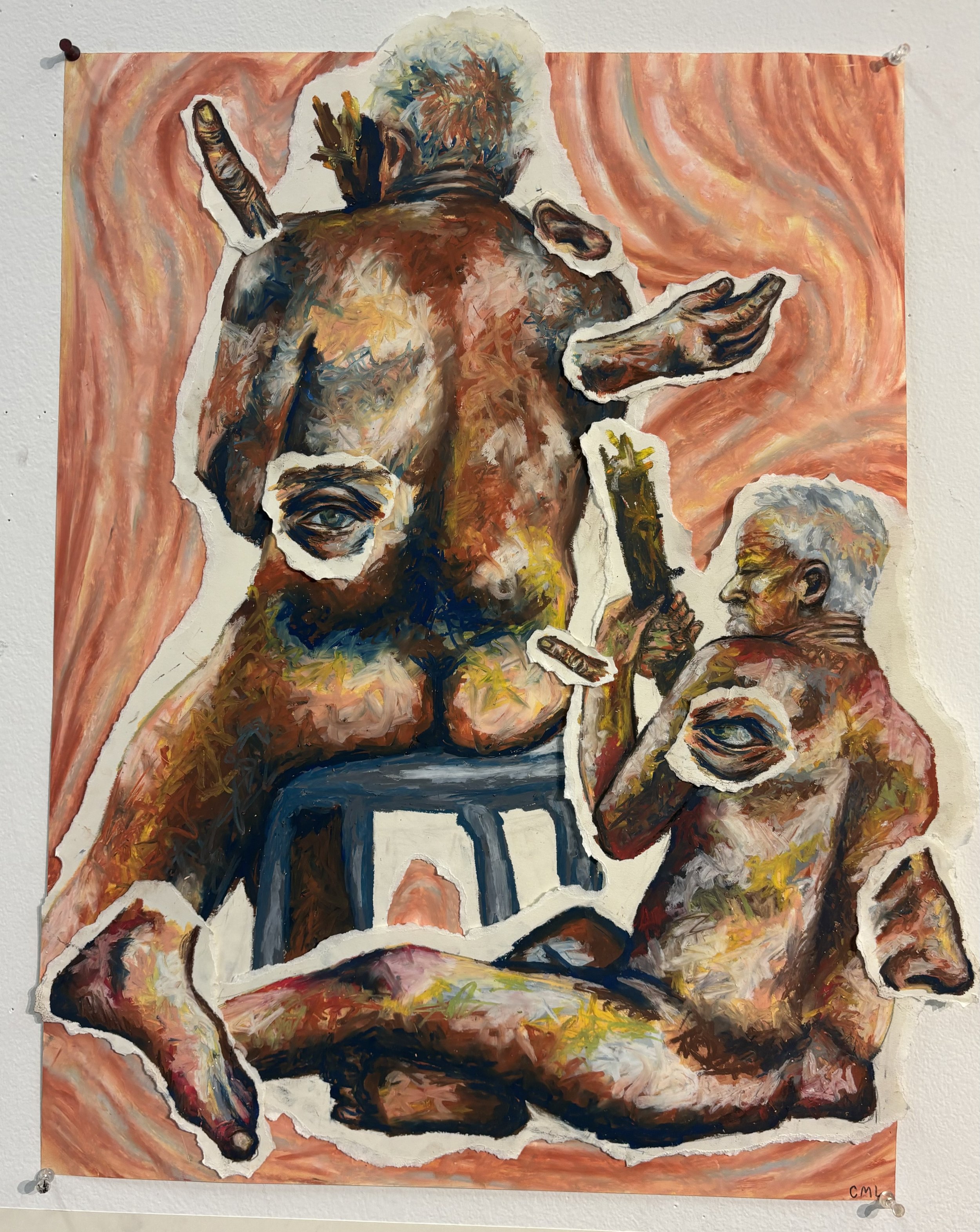 "Limbs", 2024, Oil Pastel