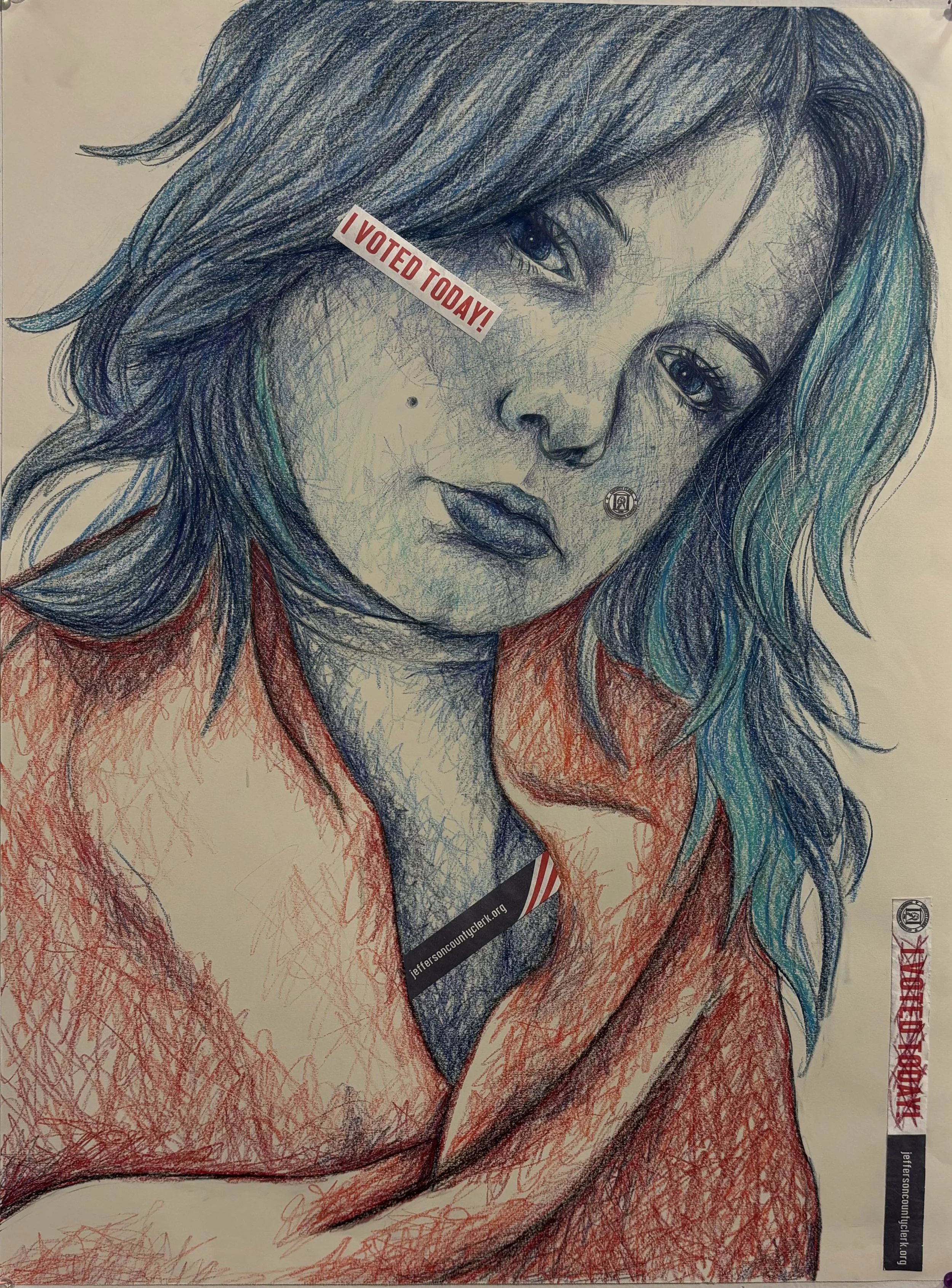 "Electoral College", 2024, Colored Pencil