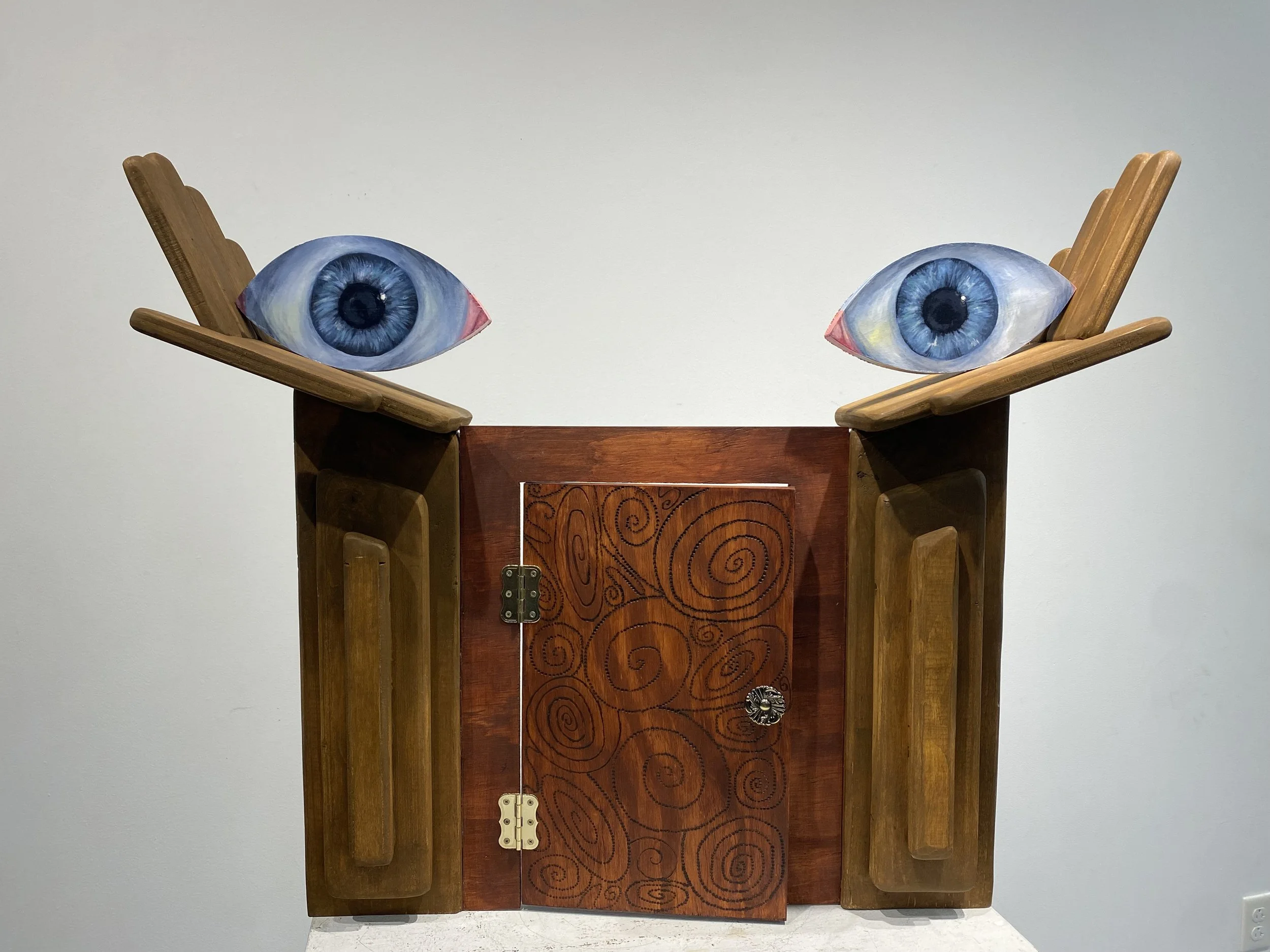 Pt. 1 "A Look Inside", 2022, Mixed Media Wood Sculpture