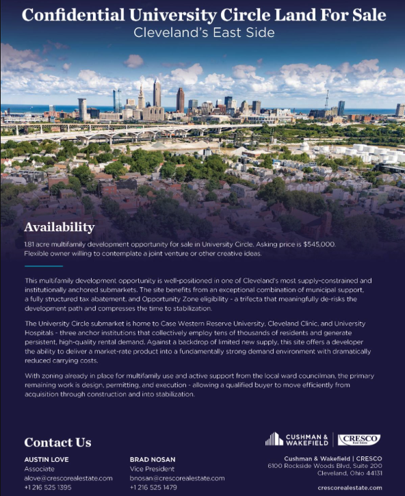 Confidential University Circle Development Site - Reach out for more information