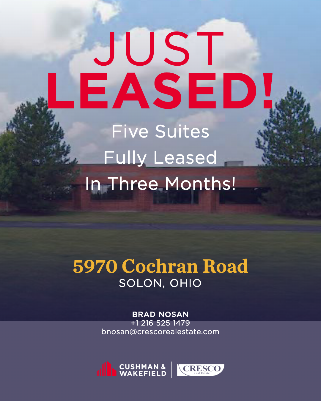 Fully leased. No longer available.
