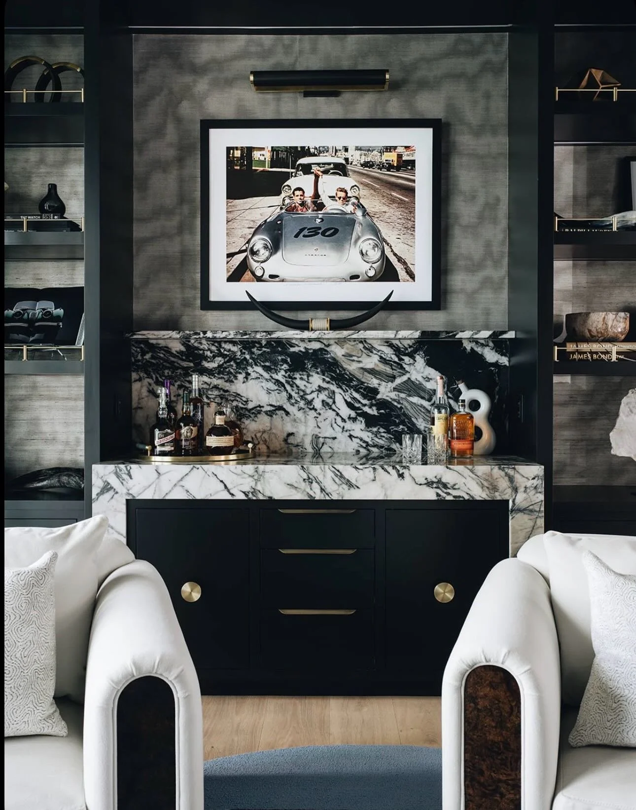 Italian craftsmanship, dark moody hues and plenty of layered texture. Lime Kiln Point project. Pure beauty  @amystormandco