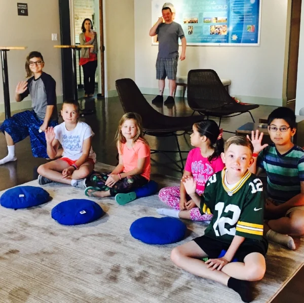 Kids at Meditation Class