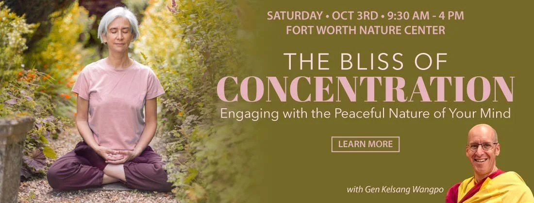 The Bliss of Concentration — Meditation Retreat at the Fort Worth Nature Center — Saturday, October 3, 9:30 am - 4 pm