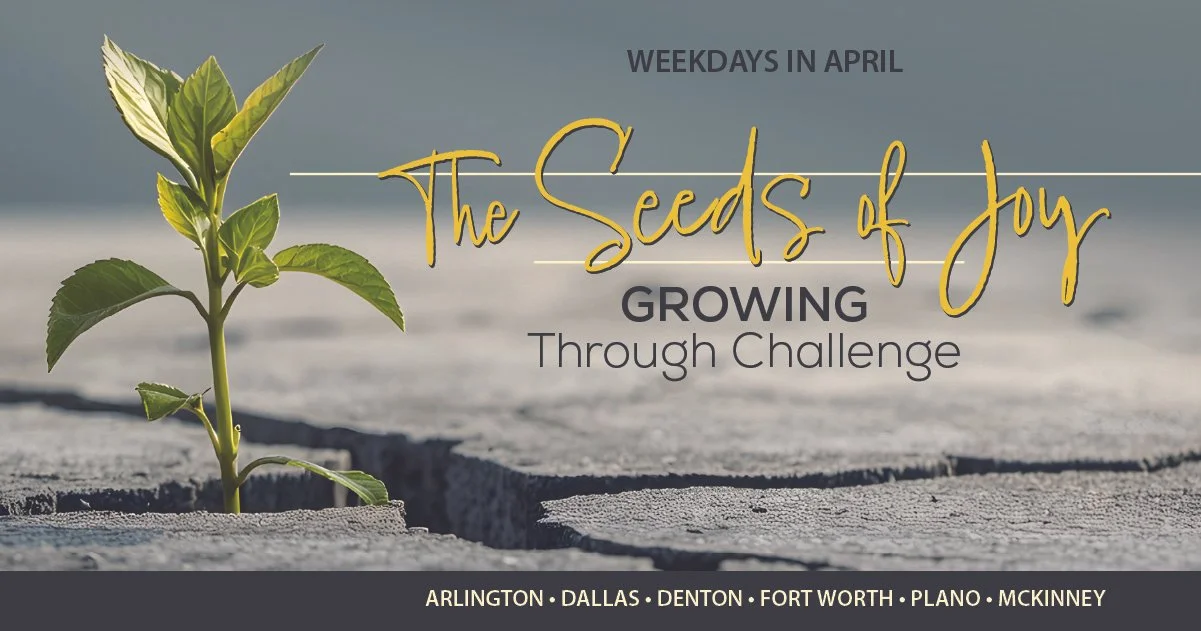 Weekday Meditation Classes in April - The Seeds of Joy: Growing Through Change - Arlington, Dallas, Denton, Fort Worth, McKinney, Plano