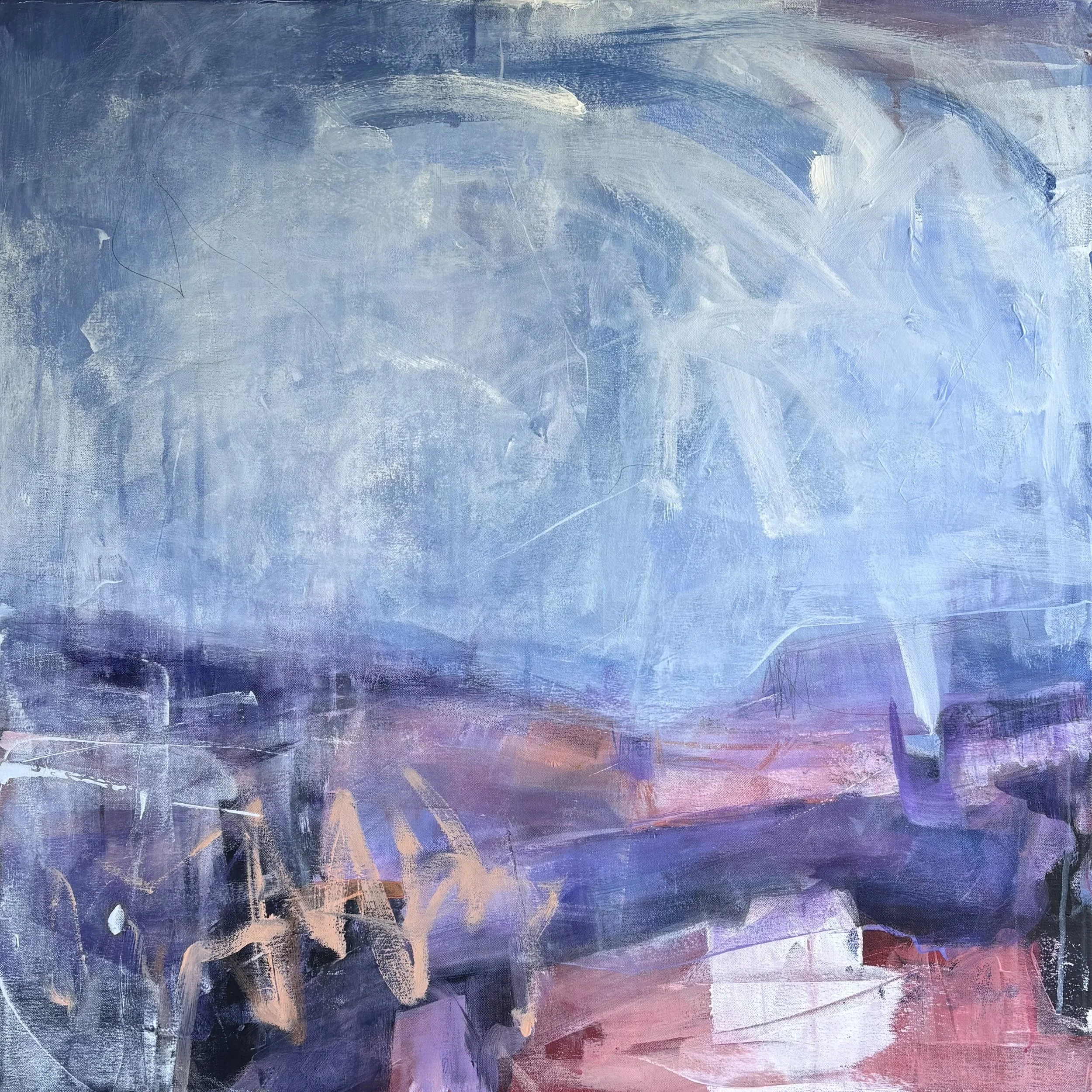 White space, 2025. Acrylic on canvas — 76 x 76 cm