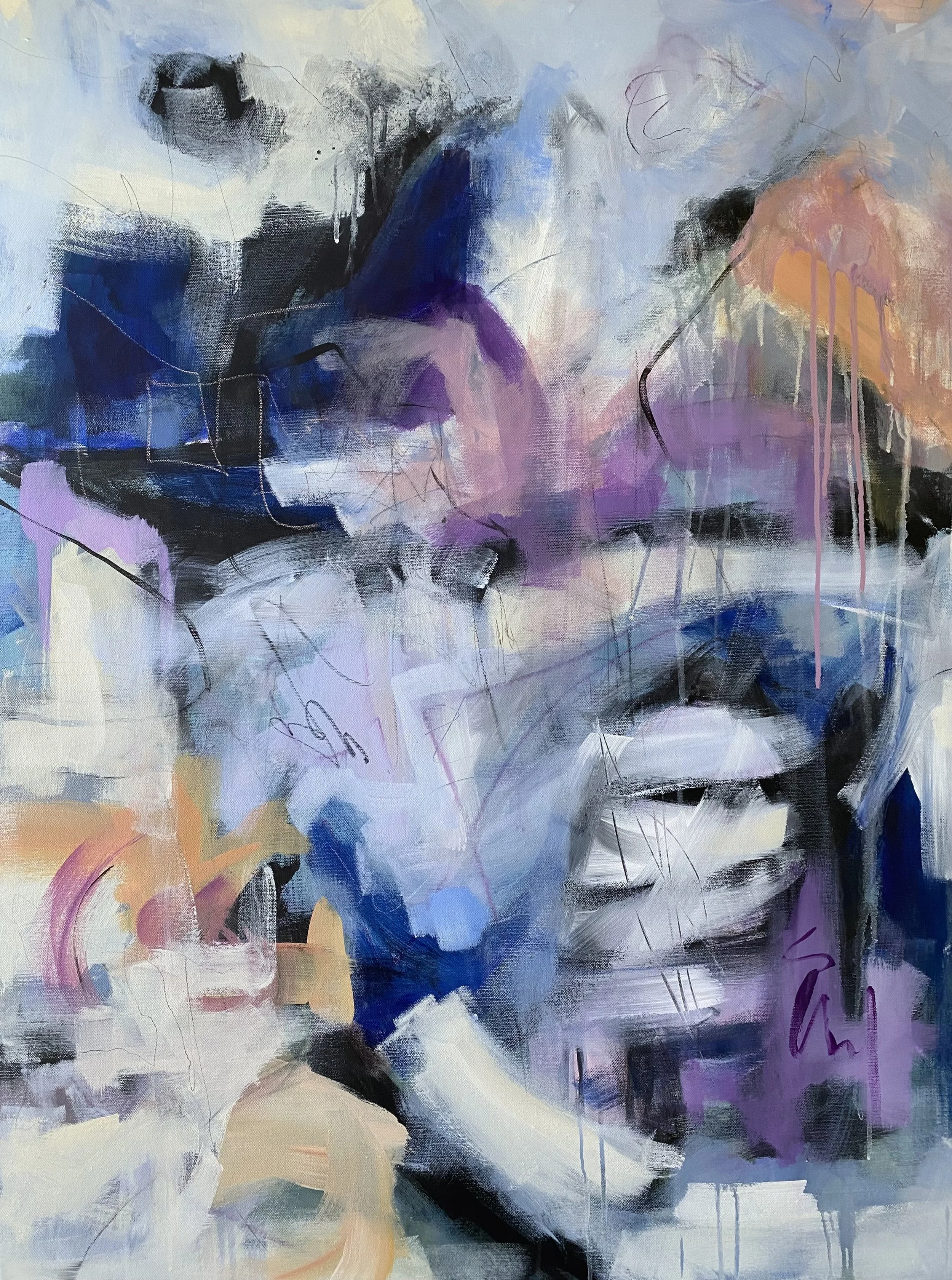 Beacon, 2024. Acrylic on canvas — 101 x 76 cm