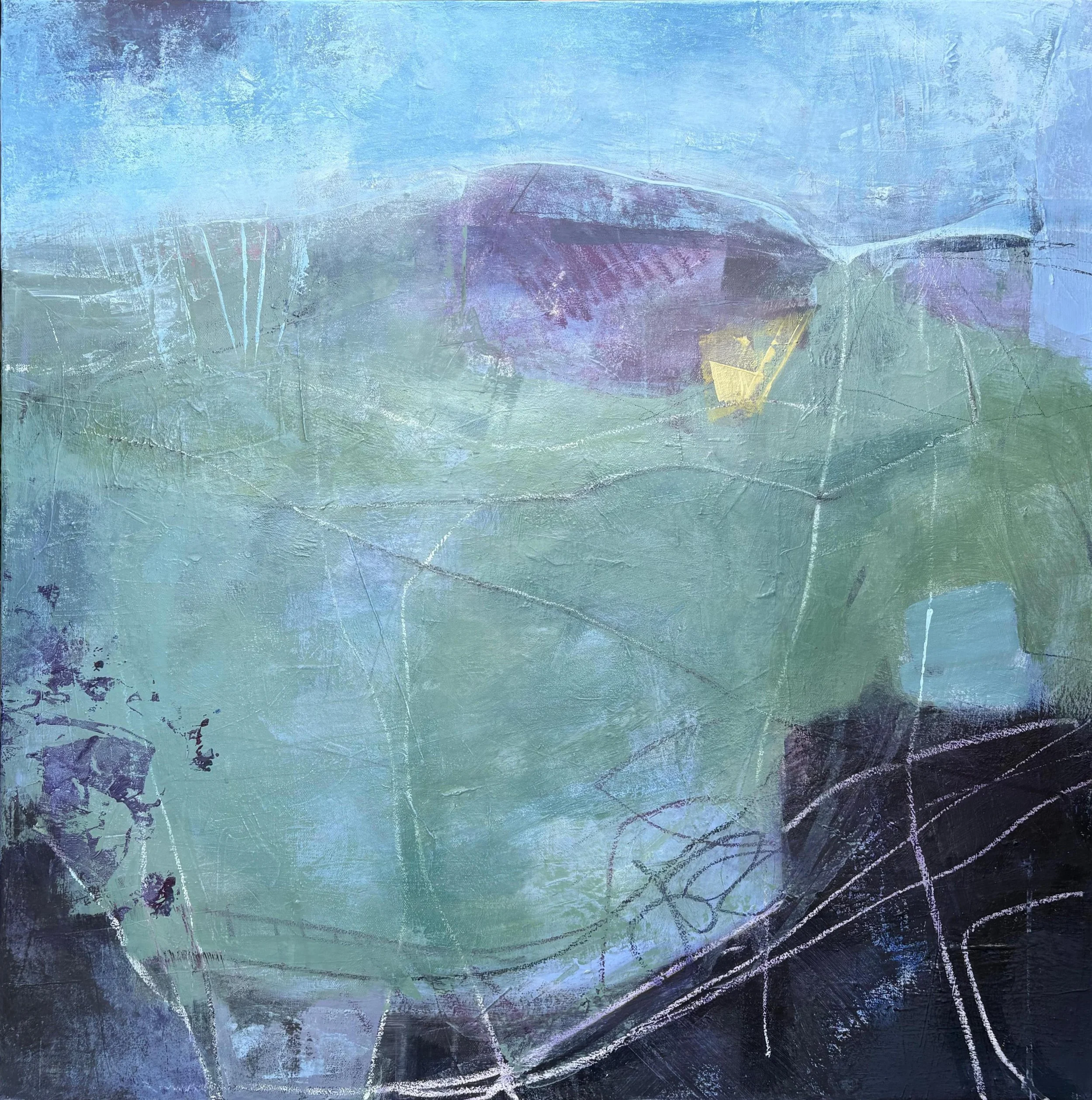 Purple crest, 2026. Acrylic on canvas — 76 x 76cm