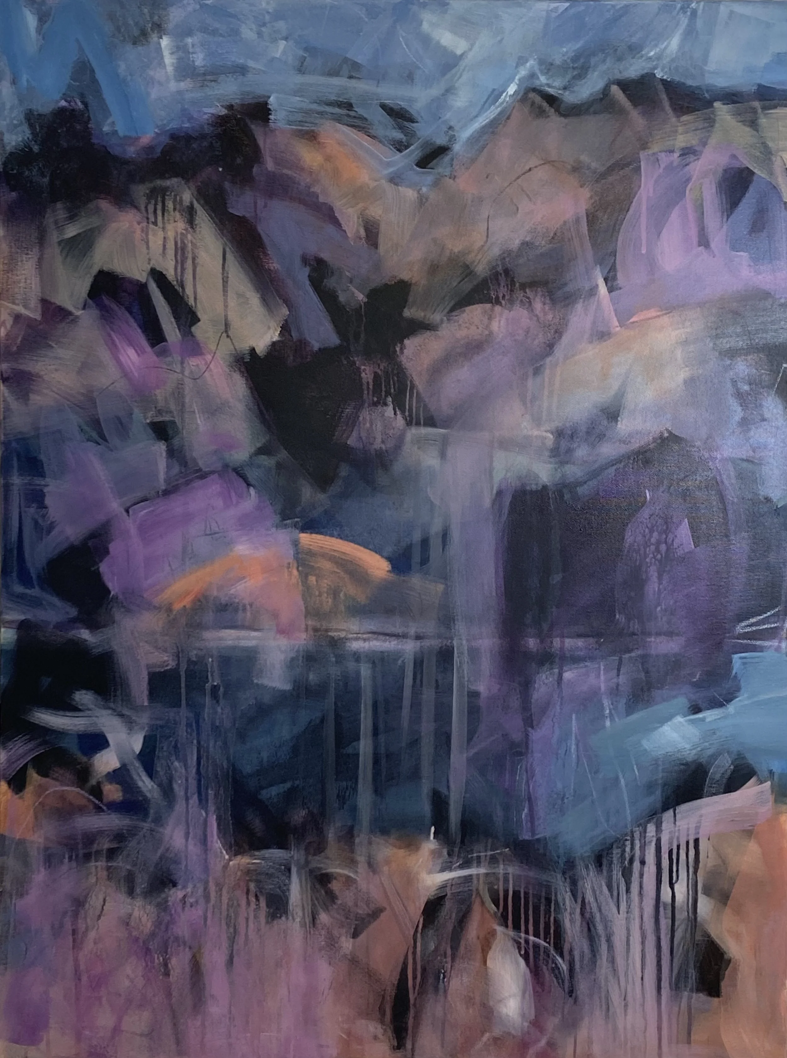 Estuary reflections, 2024. Acrylic on canvas —101 x 76 cm