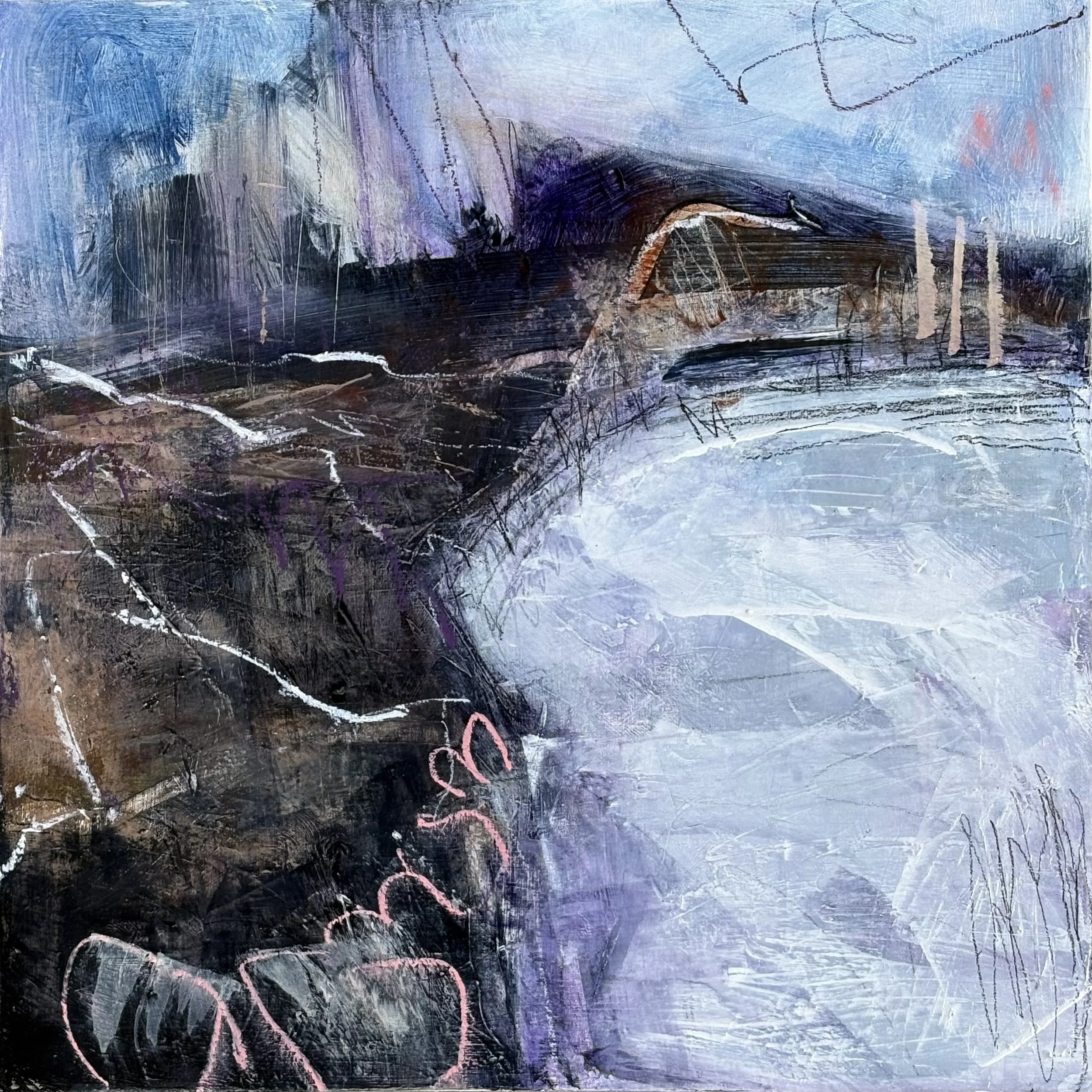 Coastal journey, 2025. Acrylic on canvas — 45 x 45 cm. SOLD