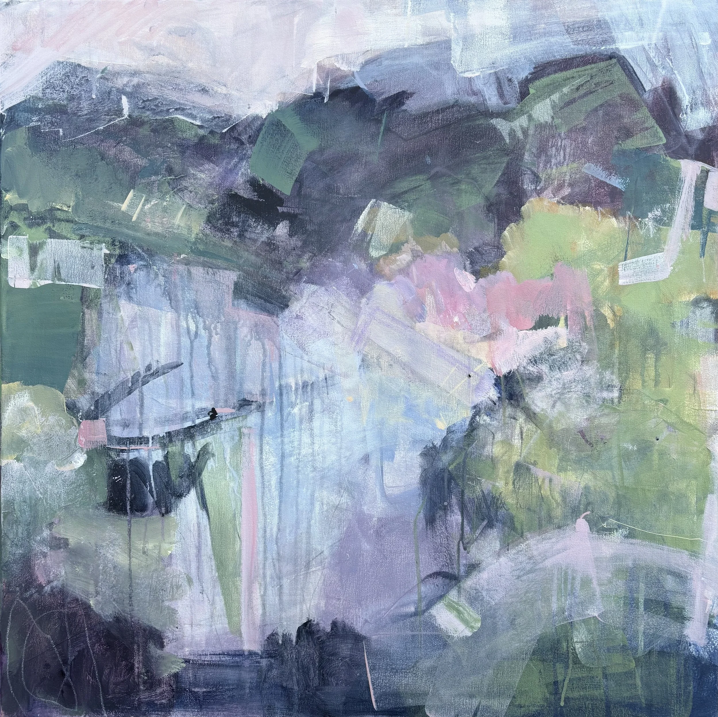 Dam impressive II, 2025. Acrylic on canvas — 76 x 76 cm