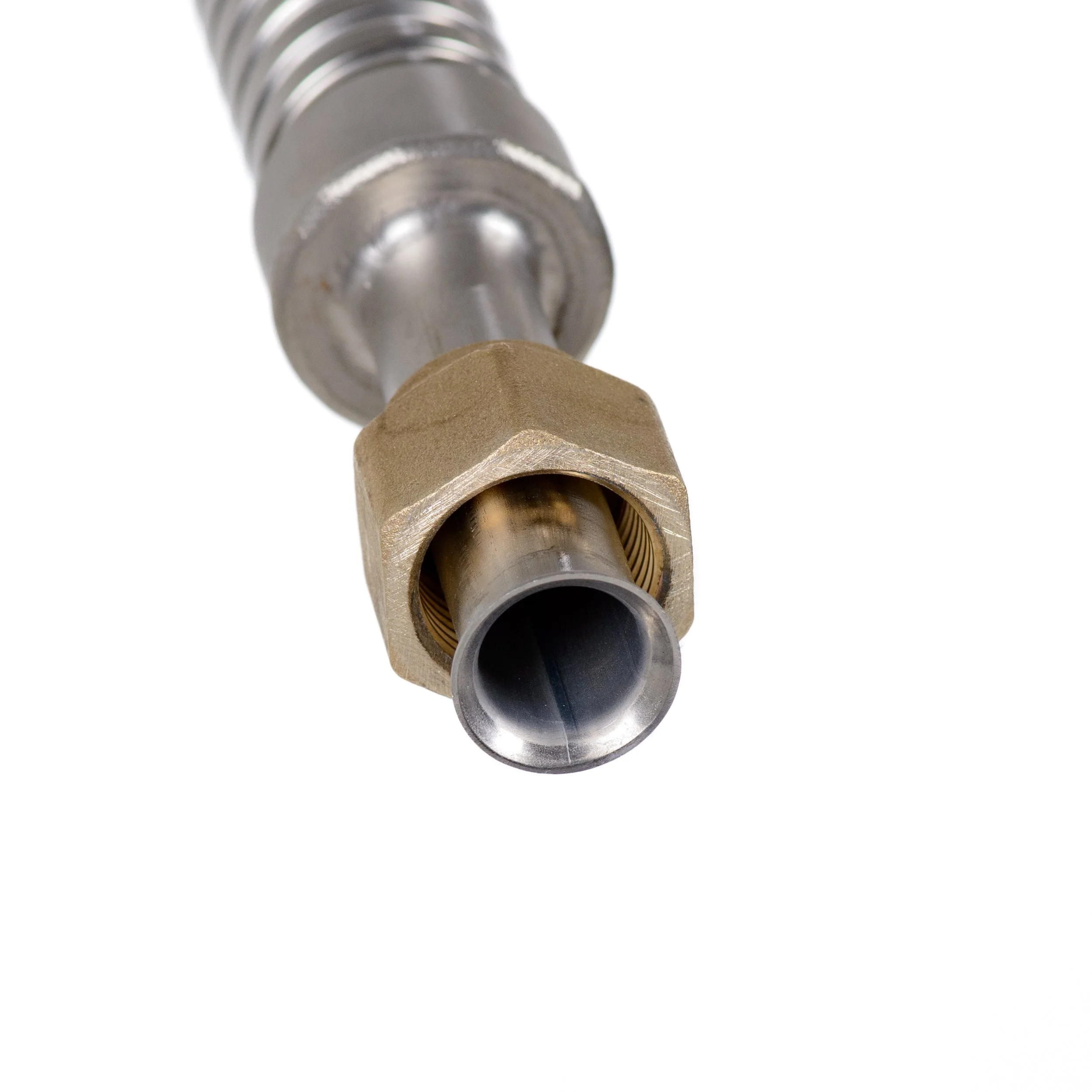 4 ft stainless steel cryogenic transfer hose with 5/8 in brass flare nuts