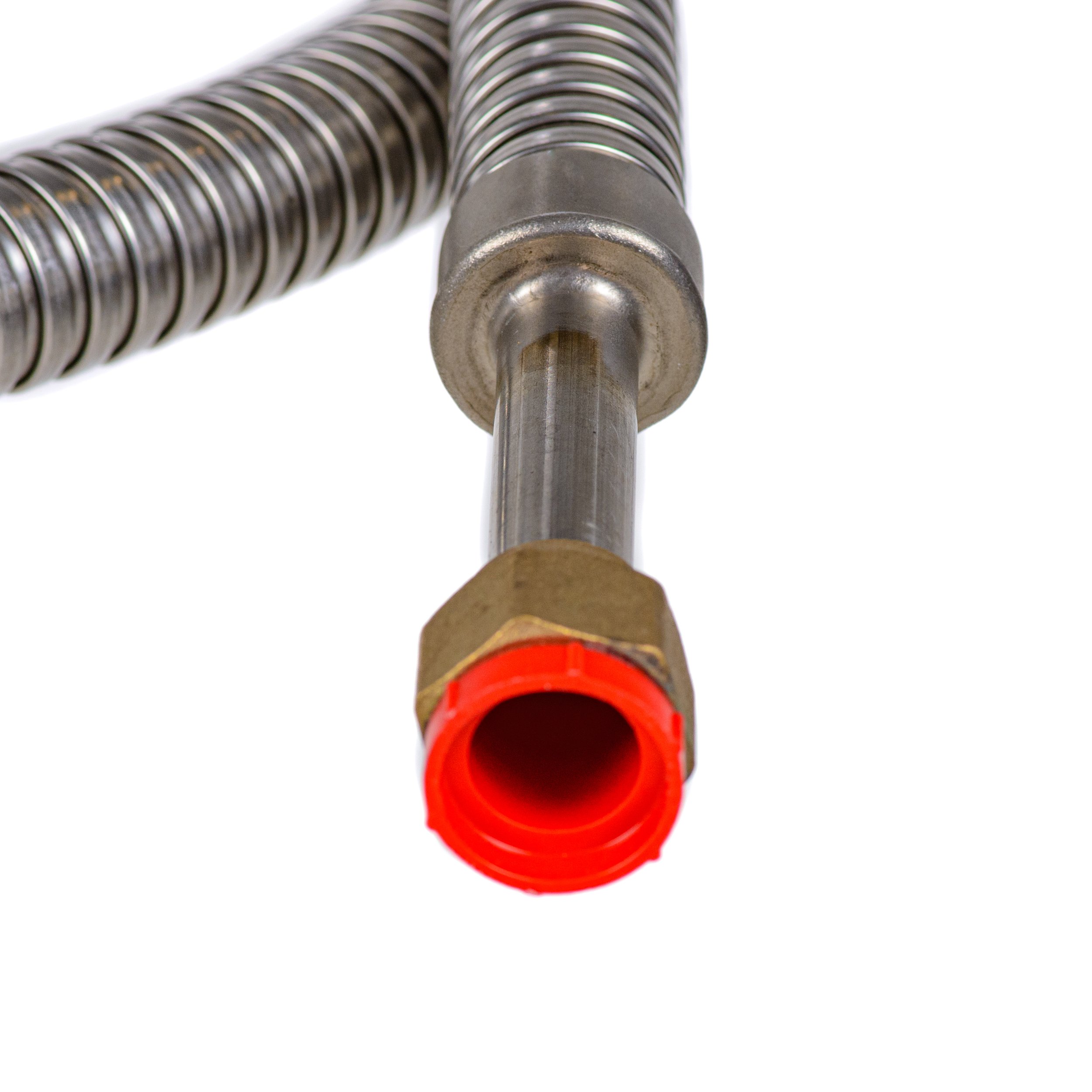 4 ft stainless steel cryogenic transfer hose with 5/8 in brass flare nuts