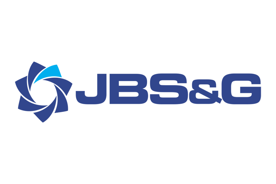 Logo of JB & G featuring a stylized blue circular design to the left of the company name in dark blue letters.