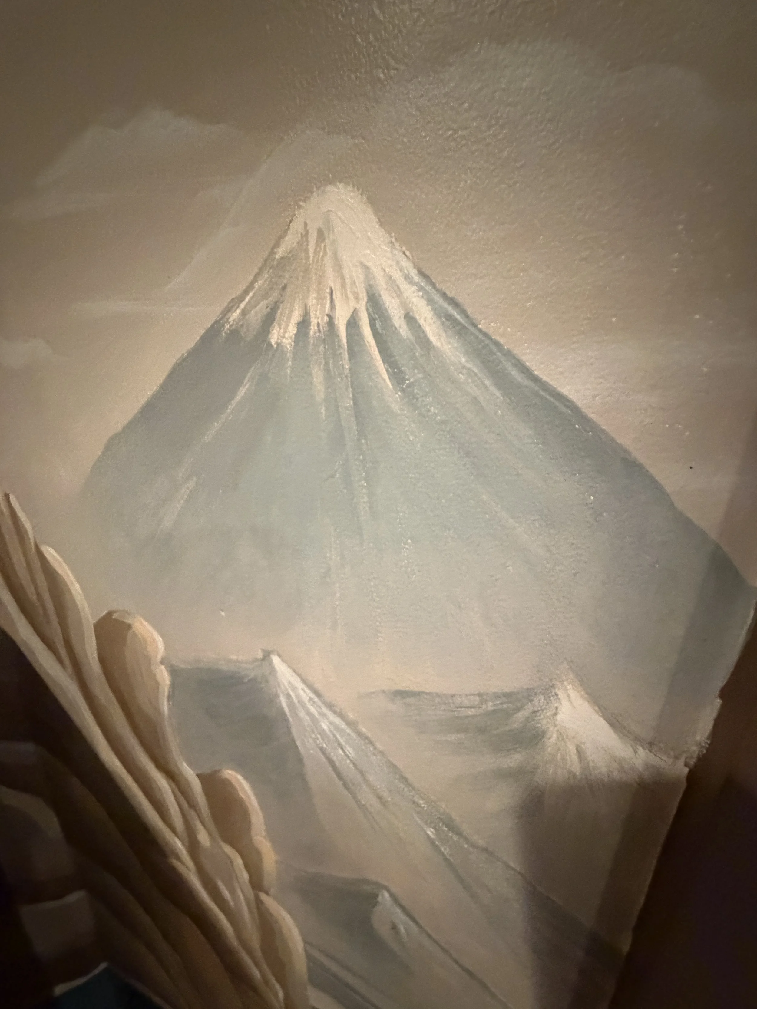 Japanese Waves Mountain Mural
