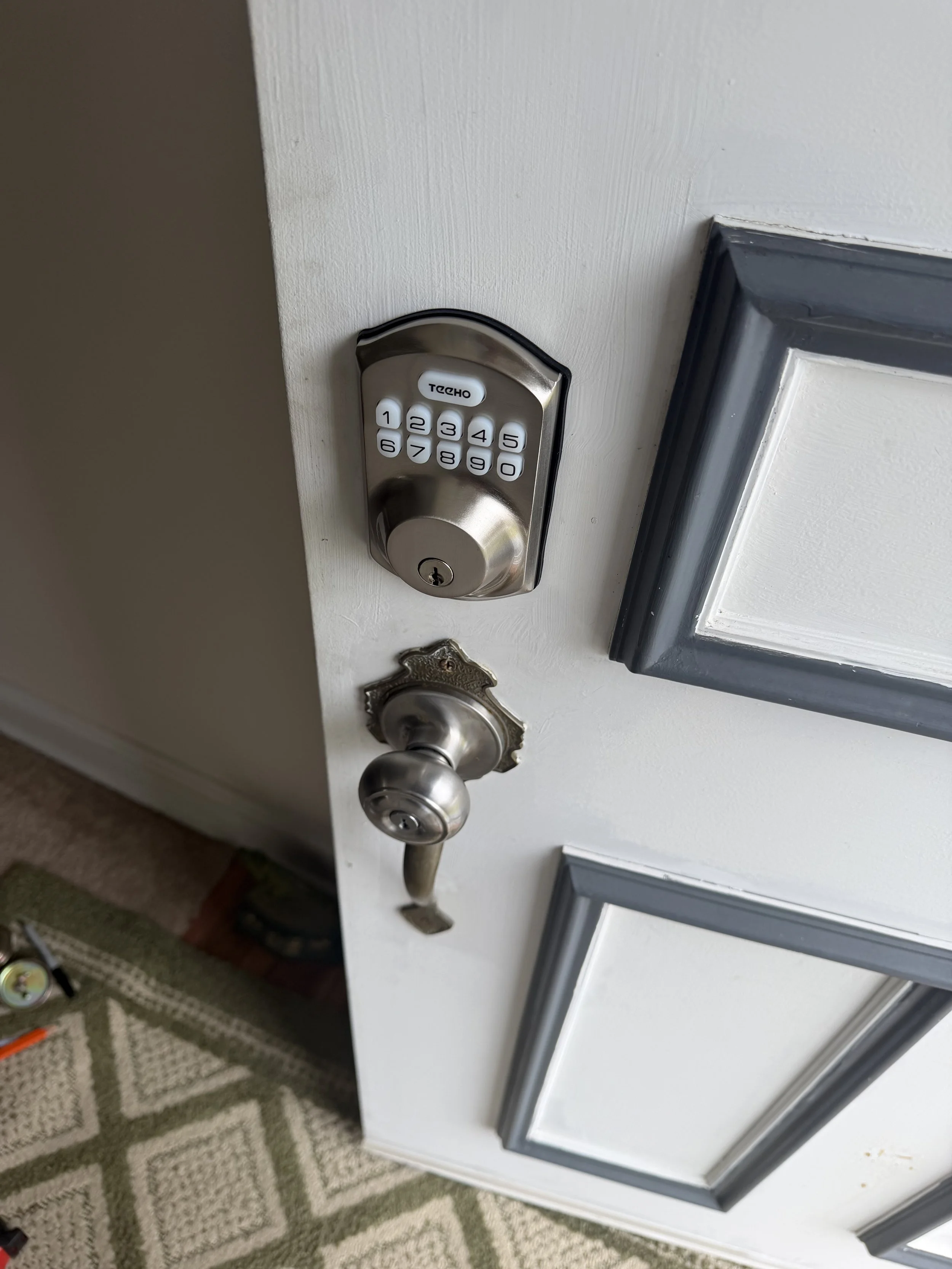 Front Door Hardware Upgrade & Exterior Light Installation