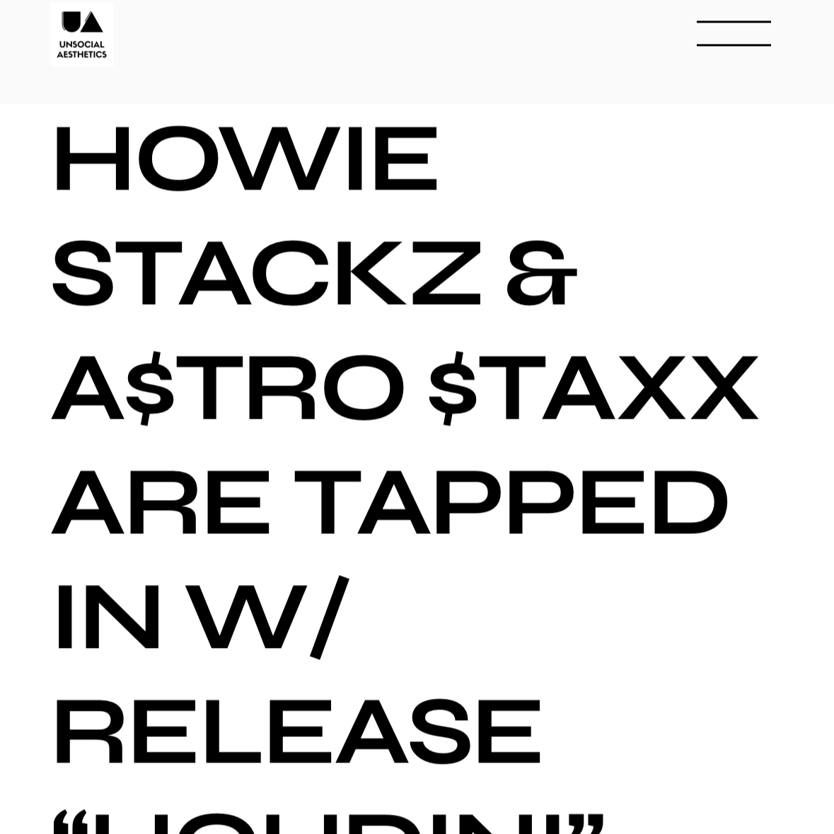 Unsocial Aesthetics 'Houdini' Write Up - Oct 30,2025