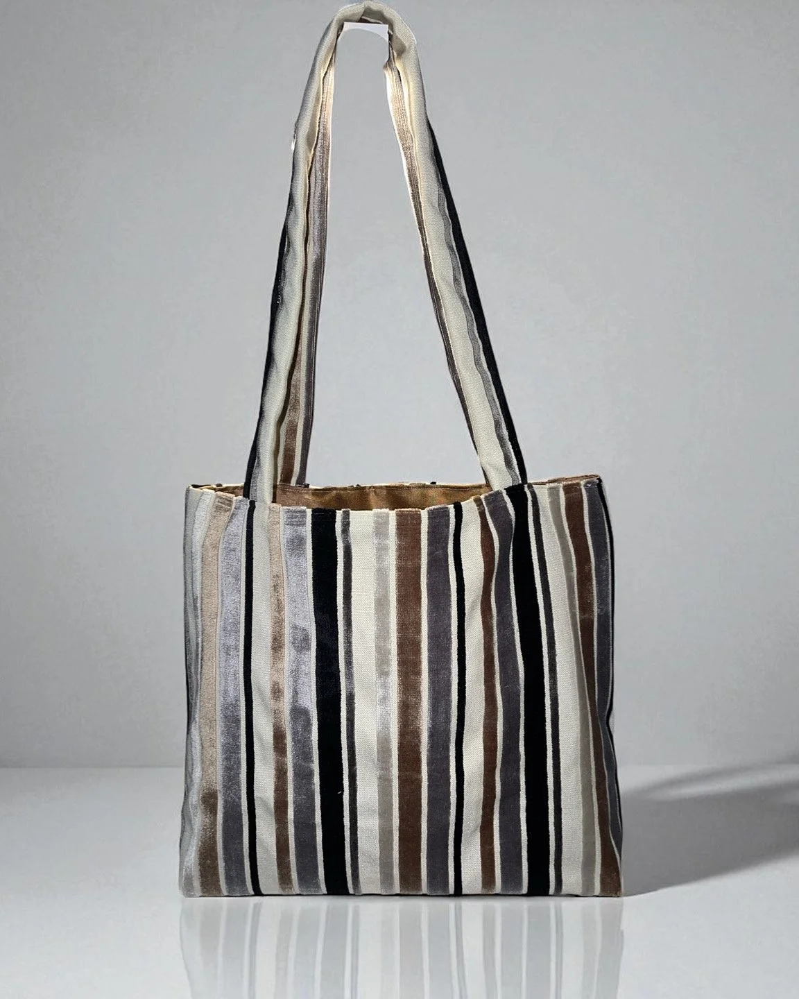 Striped Lined Tote