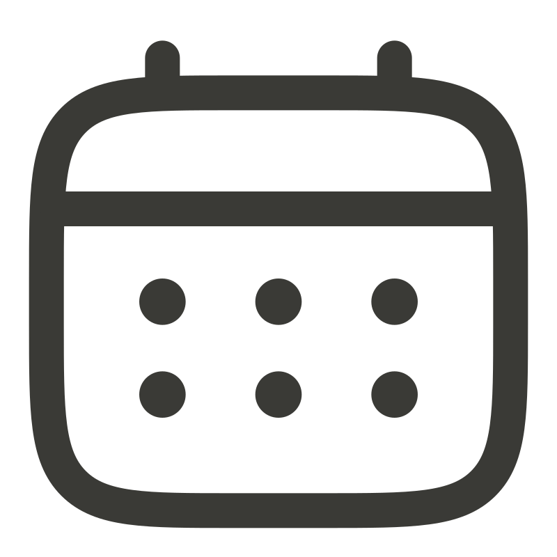 Calendar icon in black