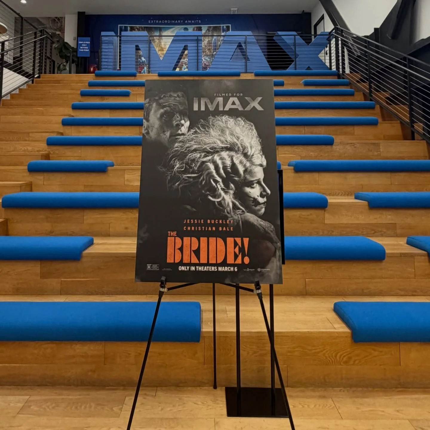 Thank you @IMAX &amp; @WarnerBros for the special screening of @TheBrideMovie !

Maggie Gyllenhaal created a unique movie that is weird and full of style. Jesse Buckley is exotic &amp; magnificent as the Bride to Christian Bale&rsquo;s brutal &amp; t